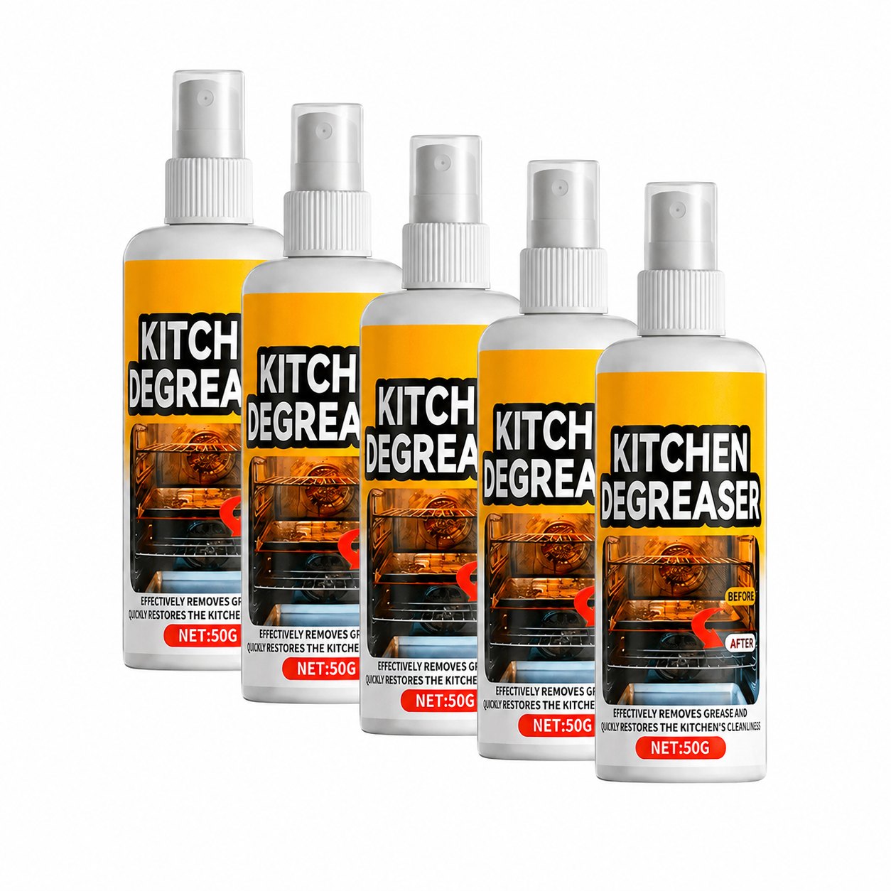 5 bottle GreaseKiller Spray bundle